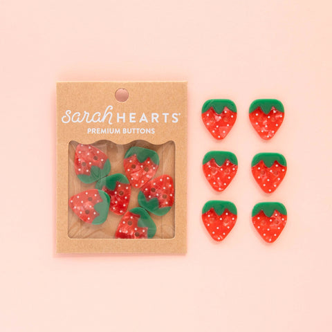 Strawberry Button - Large - Sarah Hearts