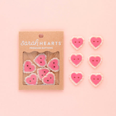 Pink Sweet Heart Button - Large - Sarah Hearts
