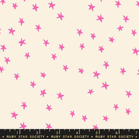 Starry - Neon Pink - Ruby Star - Moda