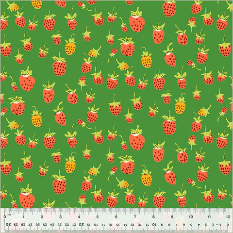 Studio Edit - Strawberries - Green - Heather Ross - Windham