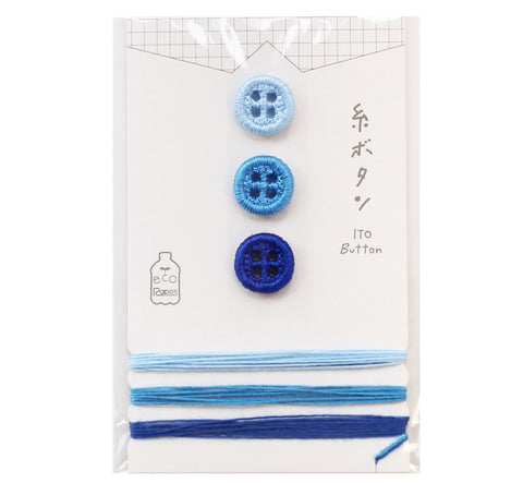 Thread Button and Thread Set - Blue - Kawaguchi
