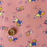 Pantry 30's Collection - Kids Library - Pink (B) - Textile Pantry