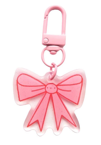 Zipper Charm - Pink Bow - Lizzy House - Moda