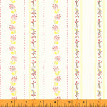 Floral Stripe - Ivory - West Hill - Heather Ross - Windham