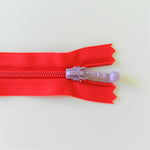 Pearl Drop Zipper - Brights - Red with Purple Pull