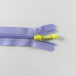 Pearl Drop Zipper - Pastel - Purple with Yellow Pull