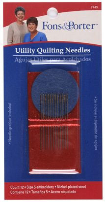 Lot of 3 Fons & Porter Needles: Hand Quilting, Wool Applique & Utility  Quilting!