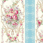 Rose Garden - Stripe - Blue - Quilt Gate
