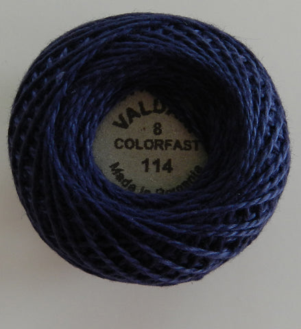 Valdani Size 8 Perle Cotton - Color 114 Marine