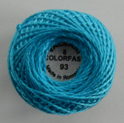 Valdani Size 8 Perle Cotton - Color 93 Bright Turquoise Medium