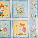 Lovely Animal Panel - Baby Blue - 30's Collection - Atsuko Matsuyama - Yuwa
