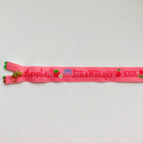 Language of Fruits Zipper - Pink - Atsuko Matsuyama - YKK