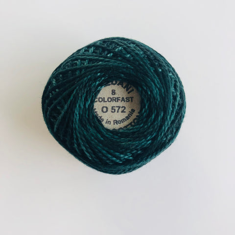 Valdani Size 8 Perle Cotton - Color 0572 (variegated) - Blue Blackbird