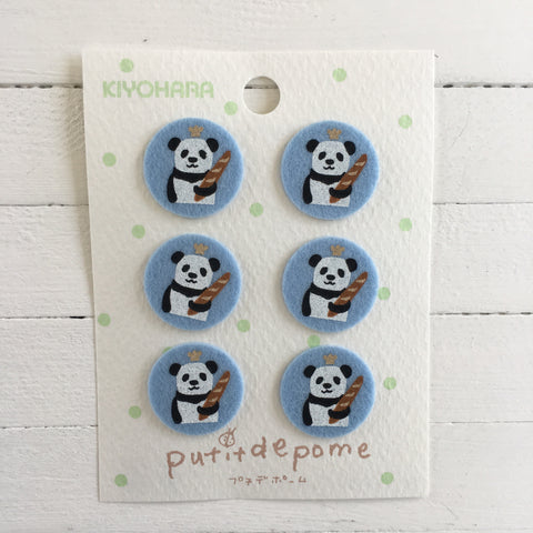 Panda with Baguette - small - Putit de pome - Kiyohara