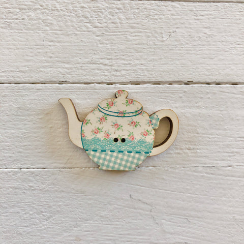 Atelier Bonheur du jour - Buttons - Teapot - Blue