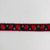 Strawberry Print - Red Strawberry on Black Tape